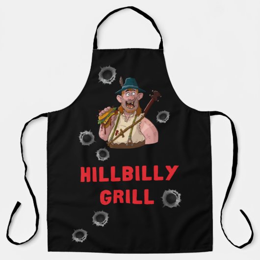 Cool HillBilly Grill Denemarken Schort! Schort (Voorkant)