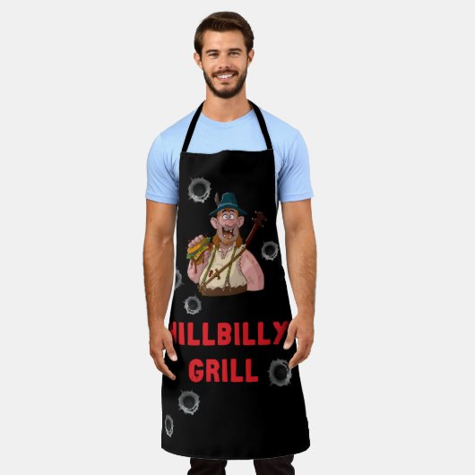 Cool HillBilly Grill Denemarken Schort! Schort (Gedragen)