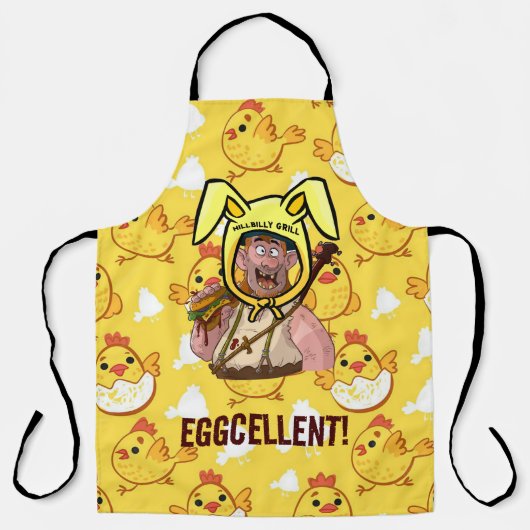 Cool HillBilly Grill Easter Denmark Schort! Schort (Voorkant)