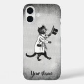 Cool Hip Cat  Black White iPhone 8/7 Hoesje (Achterkant)