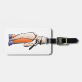 Cool Hip Hop Bald Guy Singer met Microfoon Bagagelabel (Voorkant horizontaal)