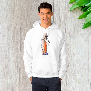 Cool Hip Hop Bald Guy Singer met Microfoon Hoodie