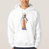 Cool Hip Hop Bald Guy Singer met Microfoon Hoodie (Voorkant)