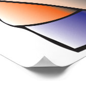 Cool Hip Hop Bald Guy Singer met Microfoon Poster (Hoek)