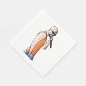 Cool Hip Hop Bald Guy Singer met Microfoon Servet (Hoek)