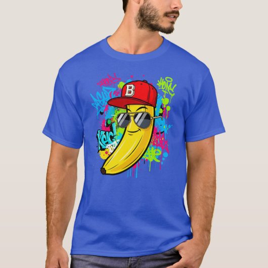 Cool Hip-Hop Banana Graffiti Art T-shirt (Voorkant)