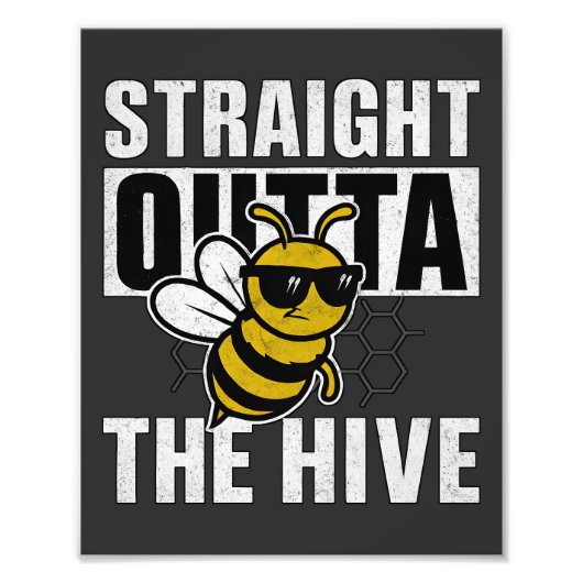 Cool Hip Hop Bee Graphic Art Foto Afdruk (Voorkant)