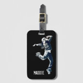 Cool hip hop dancer art bagagelabel (Voorkant (verticaal))