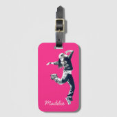 Cool hip hop dancer art. bagagelabel (Voorkant (verticaal))