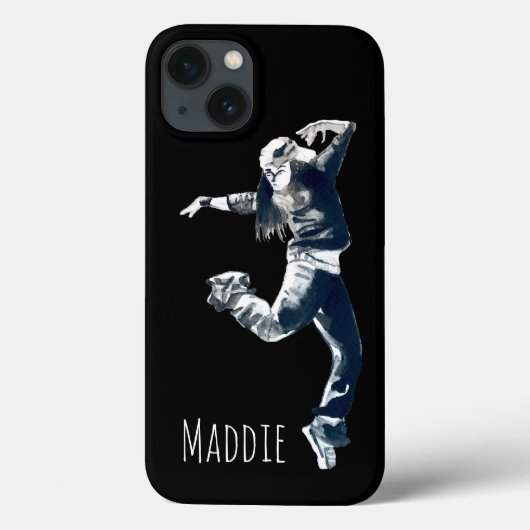 Cool hip hop dancer art Hoesje-Mate iPhone case (Achterkant)