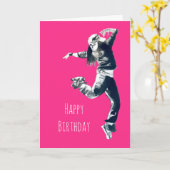 Cool hip hop dancer art. kaart (Gele Bloem)