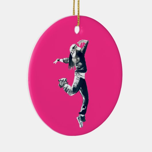 Cool hip hop dancer art. keramisch ornament (Rechts)