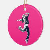Cool hip hop dancer art. keramisch ornament (Links)