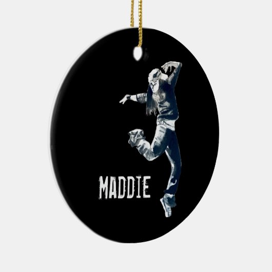 Cool hip hop dancer art keramisch ornament (Rechts)