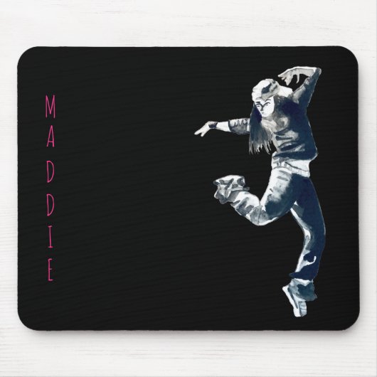 Cool hip hop dancer girl illustratie muismat (Voorkant)