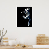 Cool hip hop dancer girl illustratie poster (Keuken)