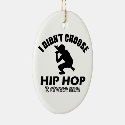 Cool Hip Hop design Keramisch Ornament (Rechts)