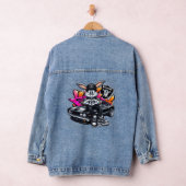 Cool Hip Hop Konijn Grafische Denim Jas Jacket (Hangar)