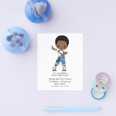 Cool Hip Hop Rap Boy Break Dancer Birthday Party Flyer (Enkel)