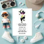 Cool Hip Hop Rap Boy Break Dancer Birthday Party Kaart<br><div class="desc">Laat de beat vallen voor een onvergetelijk feest met deze stijlvolle rap-ster-thema verjaardagsfeestuitnodiging! Met een trendy jonge artiest in een zonnebril en een dynamische pose, is dit ontwerp ideaal voor muziek-liefhebbende kinderen. Volledig aanpasbaar met uw feestdetails en favoriete foto, het is de ultieme uitnodiging voor de grote dag van uw...</div>