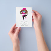 Cool Hip Hop Rap Girl Birthday Party Flyer (Hand)