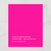 Cool Hip Hop Rap Girl Birthday Party Flyer (Achterkant)