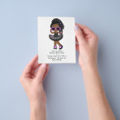 Cool Hip Hop Rap Tutu Girl Birthday Party Flyer (Hand)
