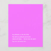 Cool Hip Hop Rap Tutu Girl Birthday Party Flyer (Achterkant)