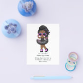 Cool Hip Hop Rap Tutu Girl Birthday Party Flyer (Enkel)
