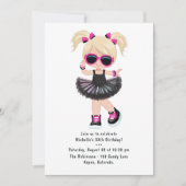 Cool Hip Hop Rap Tutu Girl Birthday Party Kaart (Voorkant)
