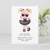 Cool Hip Hop Rap Tutu Girl Birthday Party Kaart (Staand voorkant)