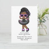 Cool Hip Hop Rap Tutu Girl Birthday Party Kaart (Staand voorkant)