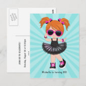 Cool Hip Hop Rap Tutu Meisje Verjaardagsfeestje Briefkaart (Voorkant / Achterkant)