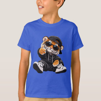 Cool Hip Hop Tijger Jongens T-Shirt | Schattige Ti