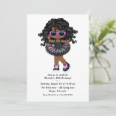 Cool Hip Hop Tutu Rap Girl Birthday Party Kaart (Staand voorkant)