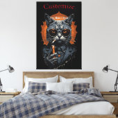 Cool Hip Kat Thunder_Cove Canvas Afdruk (Insitu (Slaapkamer))