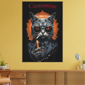 Cool Hip Kat Thunder_Cove Canvas Afdruk (Insitu (Woonkamer))