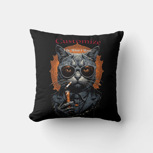 Cool Hip Kat Thunder_Cove Kussen (Voorkant)