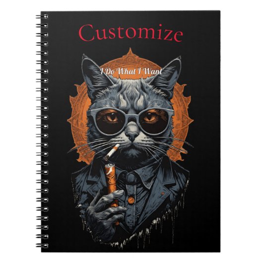 Cool Hip Kat Thunder_Cove Notitieboek (Voorkant)