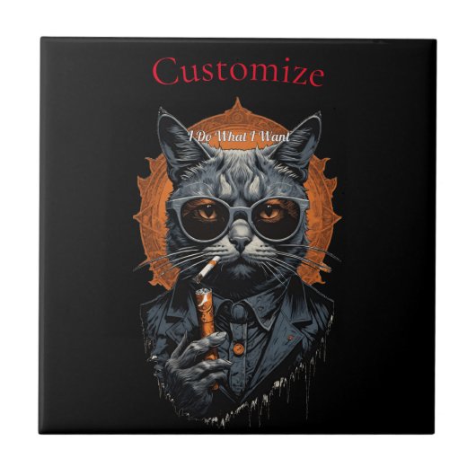 Cool Hip Kat Thunder_Cove Tegeltje (Voorkant)