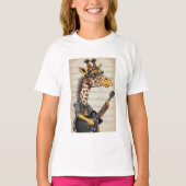 cool hip kind meisje giraff t-shirt ontwerp wild l (Voorkant)