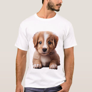Cool, hip, trendy pluizige puppy t-shirt