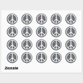 Cool hippie Vredesbord envelop stickers (Vel)