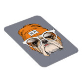 Cool Hipster Bulldog Magneet (Rechterzijde)