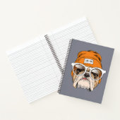 Cool Hipster Bulldog Notitieboek (Binnen)