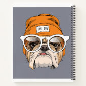 Cool Hipster Bulldog Notitieboek (Achterkant)