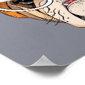 Cool Hipster Bulldog Poster (Hoek)