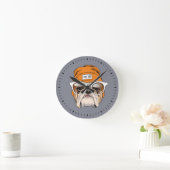 Cool Hipster Bulldog Ronde Klok (Huis)