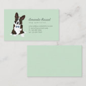 Cool Hipster Cardigan Welsh Corgi voor Hondenliefh Visitekaartje (Voorkant / Achterkant)