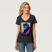 Cool Hipster Colorful Gorilla Illustration Graphic T-shirt (Voorkant volledig)
